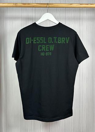 Diesel brave crew футболка з велюровим логотипом оригінал розмір l