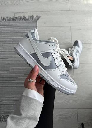 Кросівки nike sb dunk low grey white