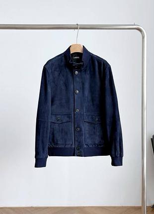 Чоловіча куртка бомбер з натуральної замші zegna