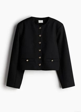 Укорочённый трикотажный пиджак «h&m»