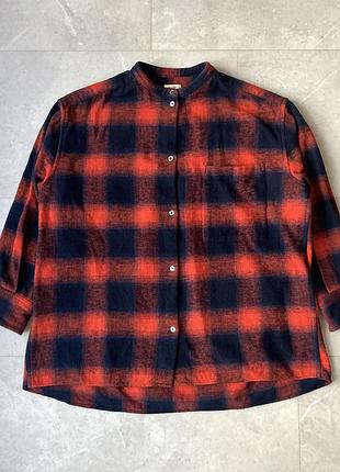 Сорочка фланель тепла оверсайз bellerose flannel oversized long sleeve shirt size 2 (medium large)