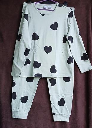 Костюм женский светлозеленый, теплый, котоновый, l-xl