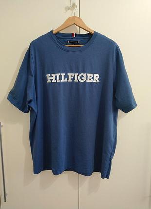 Футболка tommy hilfiger хлопок синий цвет gant hugo boss timberland levis