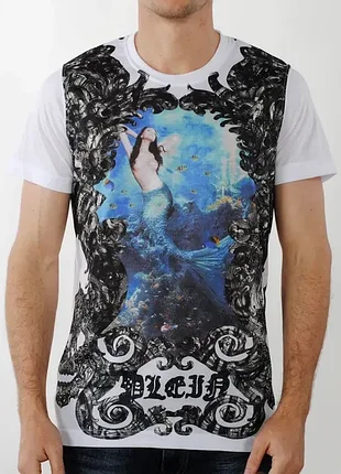 Біла чоловіча футболка - philipp plein (l) - нова