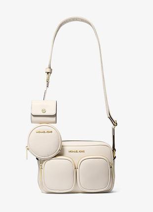 Шкіряна сумка кросбоді з гаманцем і кейсом для навушників jet set 594 michael kors
