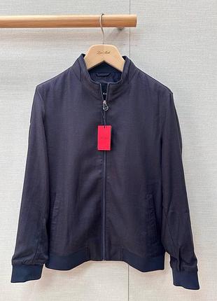 Чоловіча куртка бомбер з льону kiton