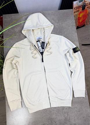 Зіп-худі stone island бежевий