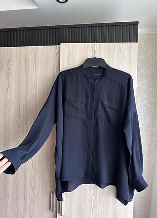 Блузка рубашка з коміром стійкою cos  оверсайз 40 l xl xxl