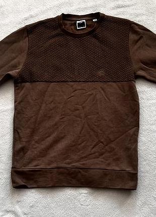 Чоловічий світшот jack & jones core jcostaple quilt коричневий