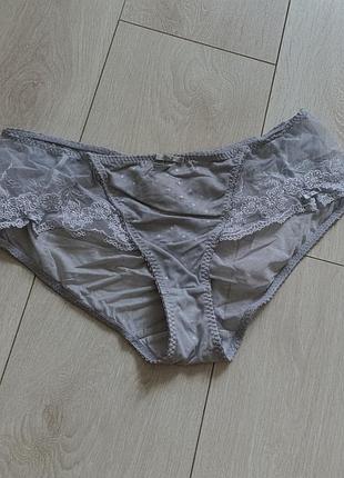 Серые кружные трусики ажурные трусы кружевные в сеточку bravissimo l л 12 40 48