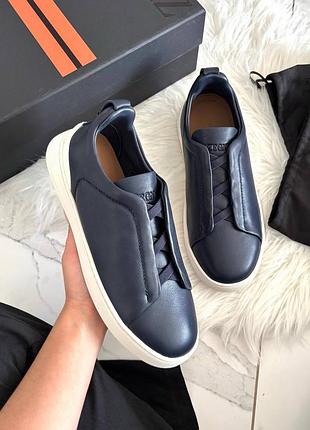Zegna triple stitch blue 1:1