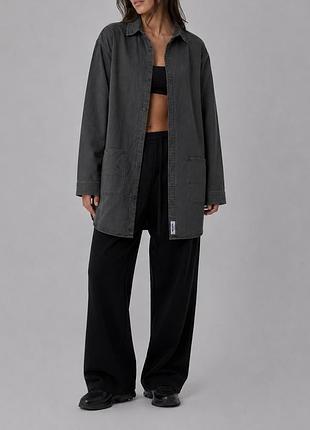 Carhartt длинная женская рубашка оверсайз из канвы