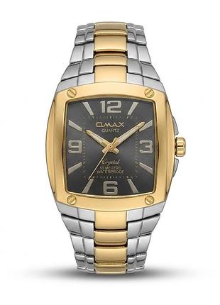 Чоловічий наручний годинник omax quartz — японський механізм epson (seiko), комбінований литий браслет, скло 3 мм (модозахист 50m)