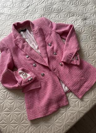 Піджак твідовий zara