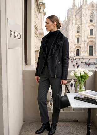Pinko італійська демі куртка кардиган з хутром