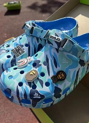 Тапки crocs x bape
