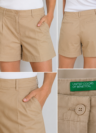 Бежевые шорты классические сафари united colors of benetton р.40