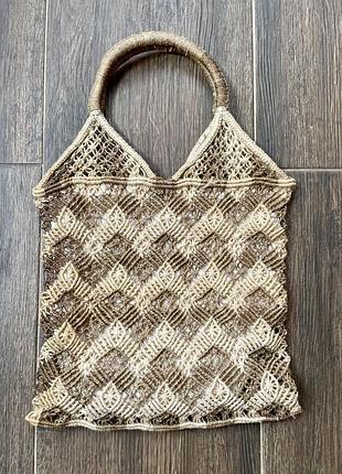 Ексклюзивний літній тоут у стилі boho-chic ручної роботи! натуральний екологічний джут.✨