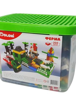 Дитячий конструктор "весела ферма" 013888/06, 202 деталі
