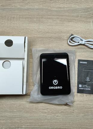 Портативный термопринтер этикеток orgbro x1 bluetooth (2000 маг, type-c)