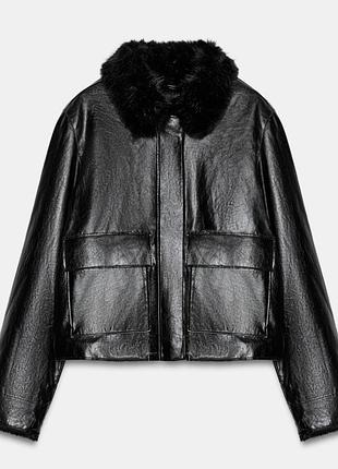 Куртка  zara із штучної шкіри