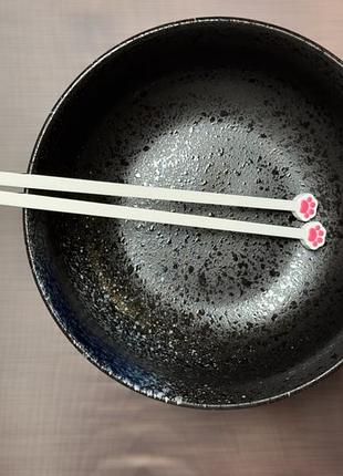 Многоразовые палочки для суши ,роллов и азиатской еды с кошачими лапками