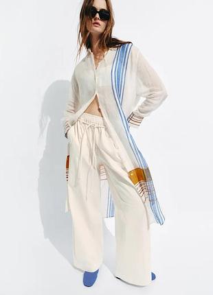 Штани з попліну zara