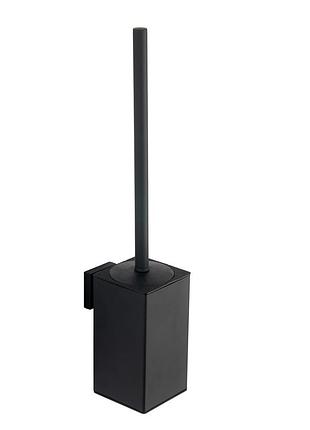 Ёршик для унитаза настенный vbi quadro прямоугольный металл черный vbi-040122bl