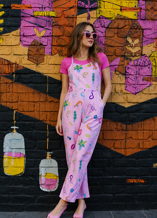 Бавовняний жіночий комбінезон gorman garden party