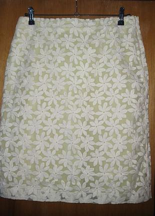 Юбка с цветочной вышивкой из линейки m&amp;s collection. р. 12