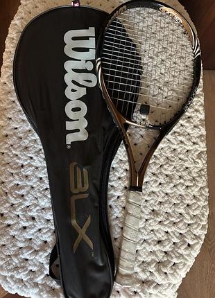 Тенісна ракетка wilson six.one team blx + фірмовий чохол