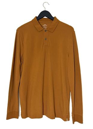 Лонгслив з коміром поло з довгим рукавом marks&spencer