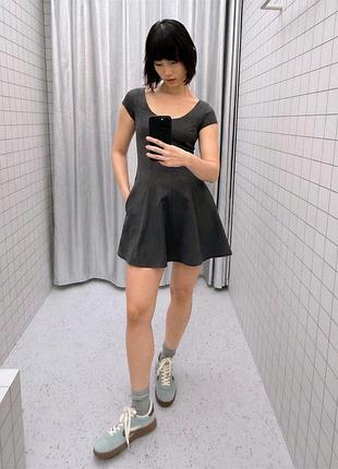 Коротка сукня bershka, розмір s, сіра, нова з бірками