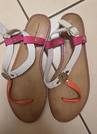 Сандалии женские tommy hilfiger, натуральная кожа, размер 38-39.