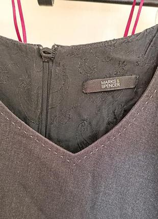 Класична сіра сукня-футляр marks & spencer, розмір m (46)