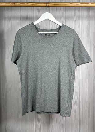 Boss hugo boss rn 3p classic сіра футболка з гарним дизайном розмір м