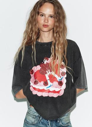 Zara вареная футболка kadna anda