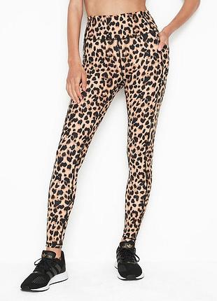 Victoria secret спортивные лосины леггинсы с леопардовым принтом