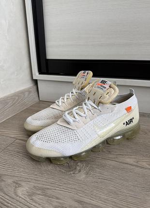 Чоловічі кросівки nike air vapormax off- white білі 45 розмір