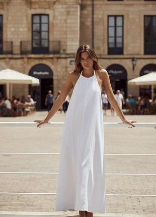 Біла джинсова сукня  zara