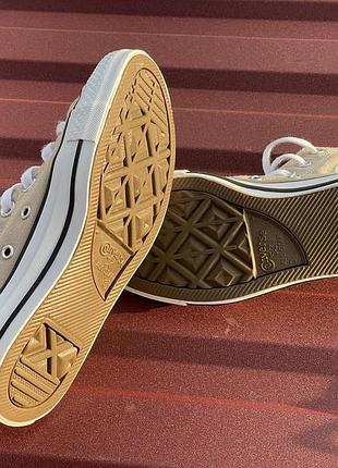 Кеди converse all star жіночі 36 розмір темно бежеві високі ідеальний стан