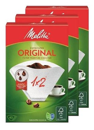 Фильтры melitta original 1x2 120 шт. белые