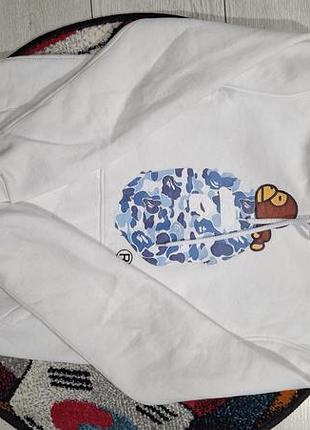 Белая худи bape