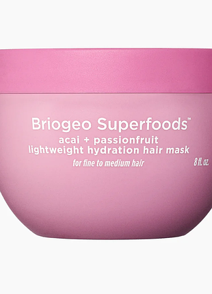 Briogeo superfoods passionfruit + acai mask легкая увлажняющая маска для волос, 240 мл