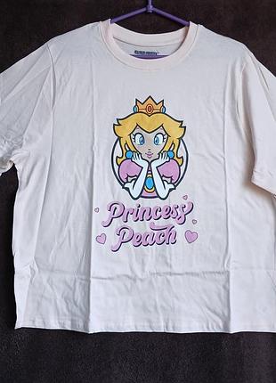 Футболка женская, нежно розовая,  super mario,  l, eur 42-44