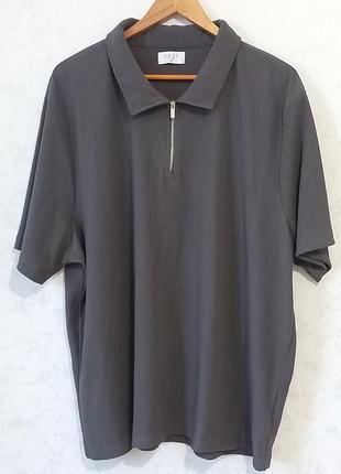 Футболка-поло женская в рубчик. 3-4xl, укр.60-64
