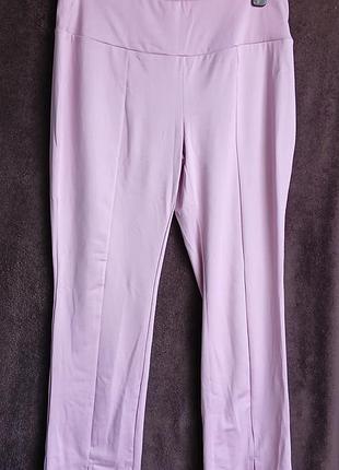 Лосины, брюки женские,  спортивные, розовые,  l, 44-46