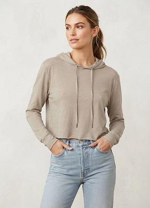 Худі вкорочене тонке базове нове бежеве bella+canvas