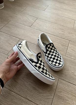 Vans checkerboard slip-on 38р чорно-білі кеди в клітинку