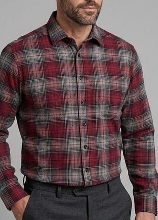 Мужская байковая рубашка в клетку bexleys man (xxl)